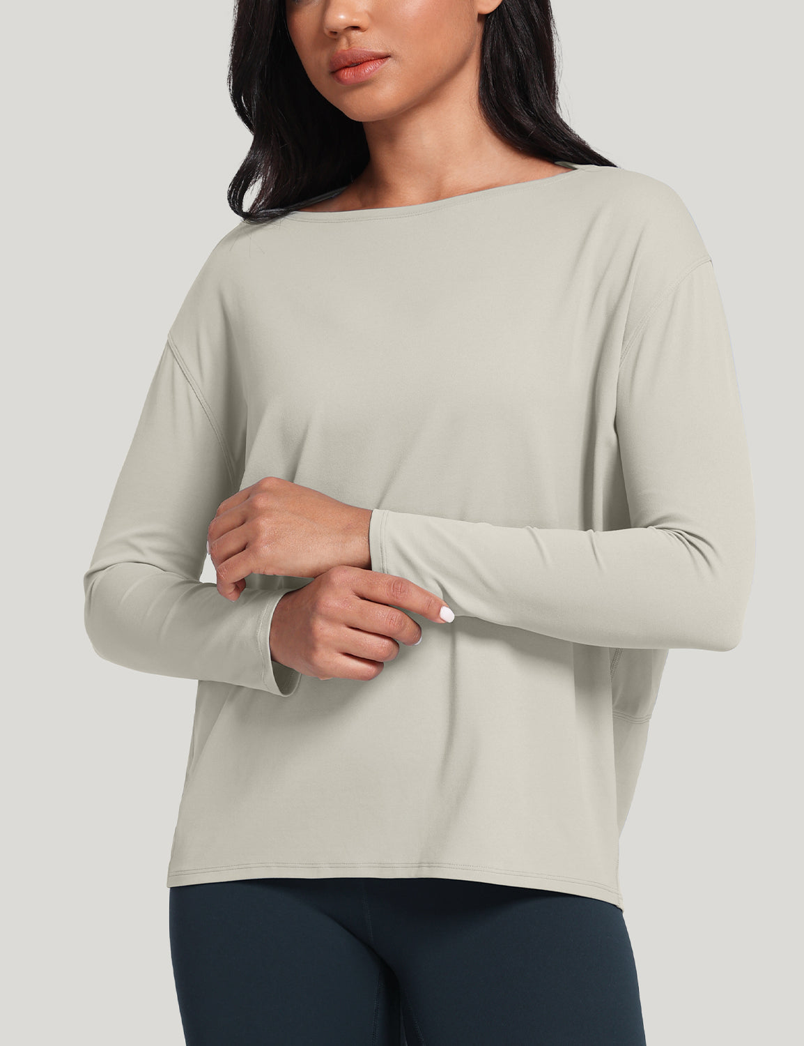 boat neck short long sleeve shirts