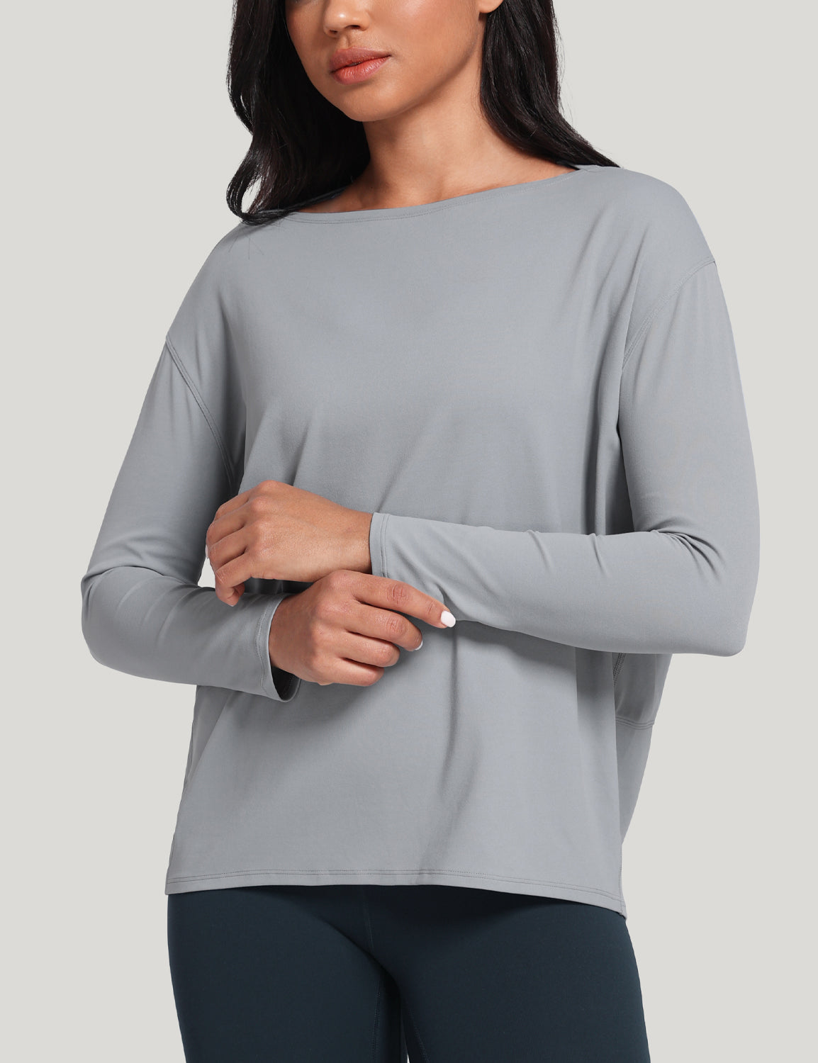 boat neck short long sleeve shirts