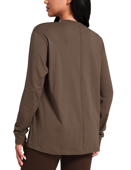 pima crew neck long sleeve shirts