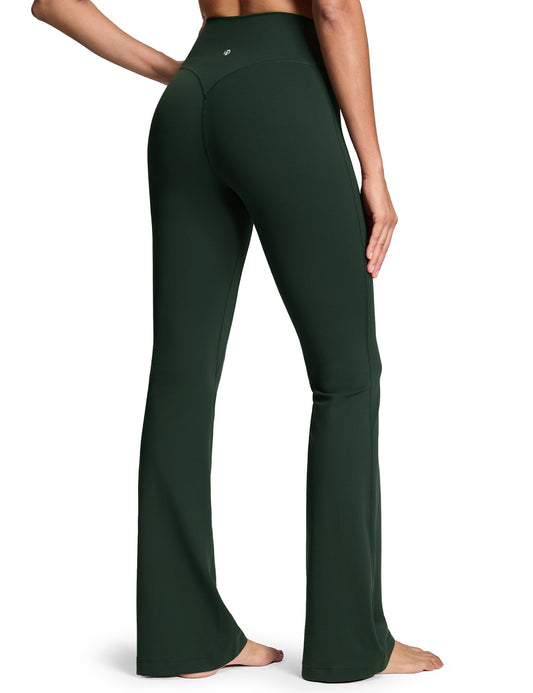 Harmony Flare Leggings No Front Seam Bold V-Dip Back