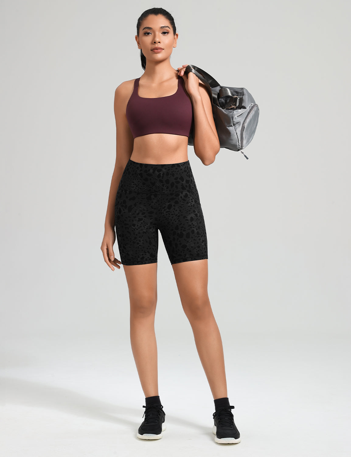 Biker Shorts Black Cheetah