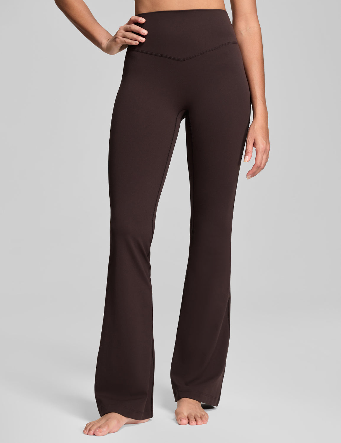 Harmony Flare Leggings No Front Seam Bold V-Dip Back