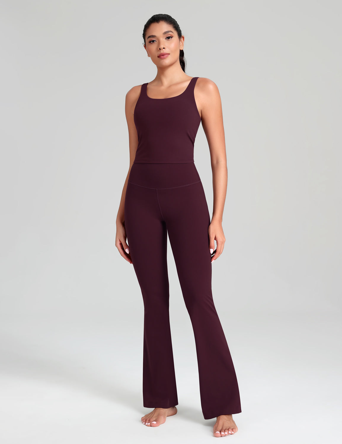 Mellow Flare Leggings Dark Plum