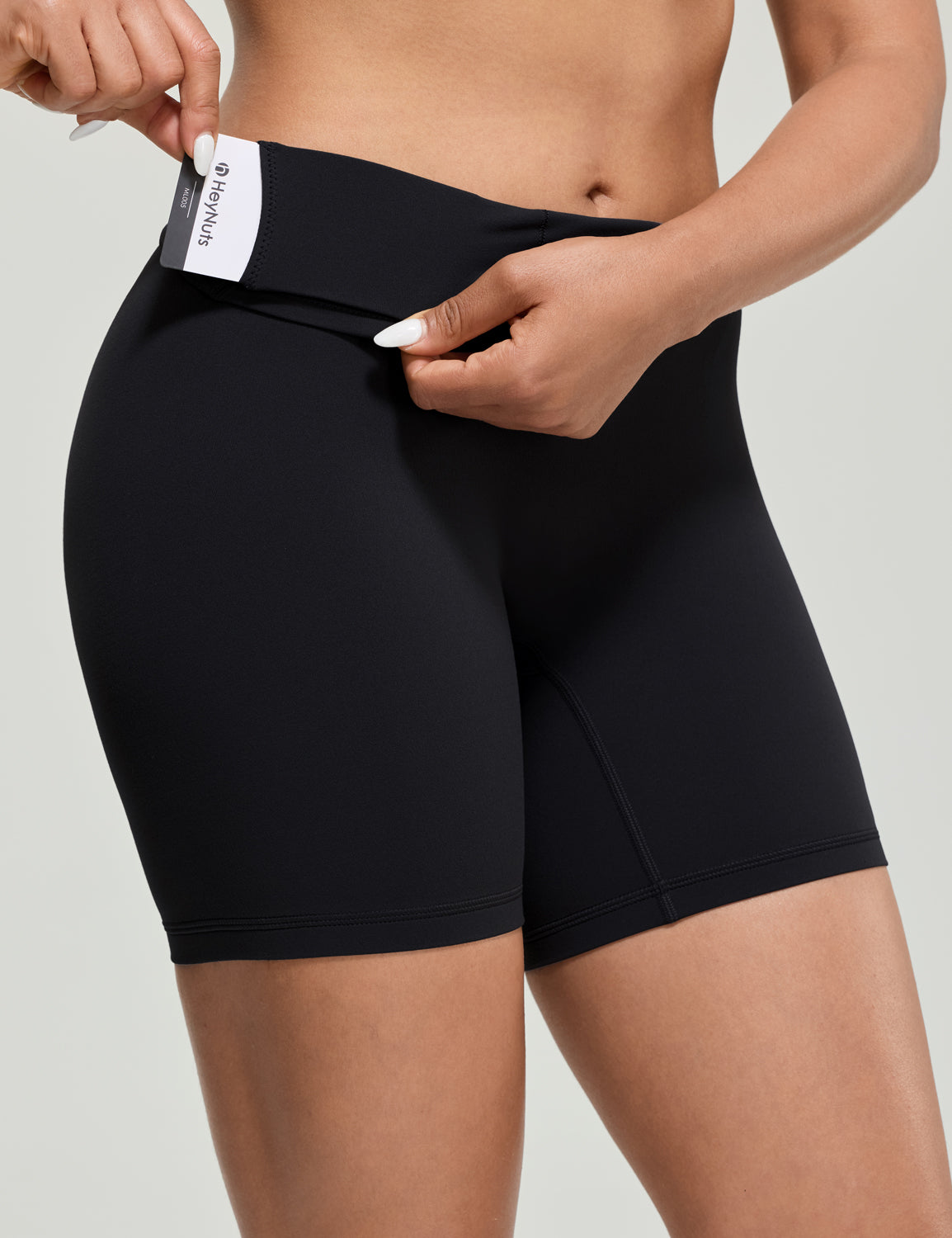 Bold V-Dip Back No Front Seam Athletic Shorts