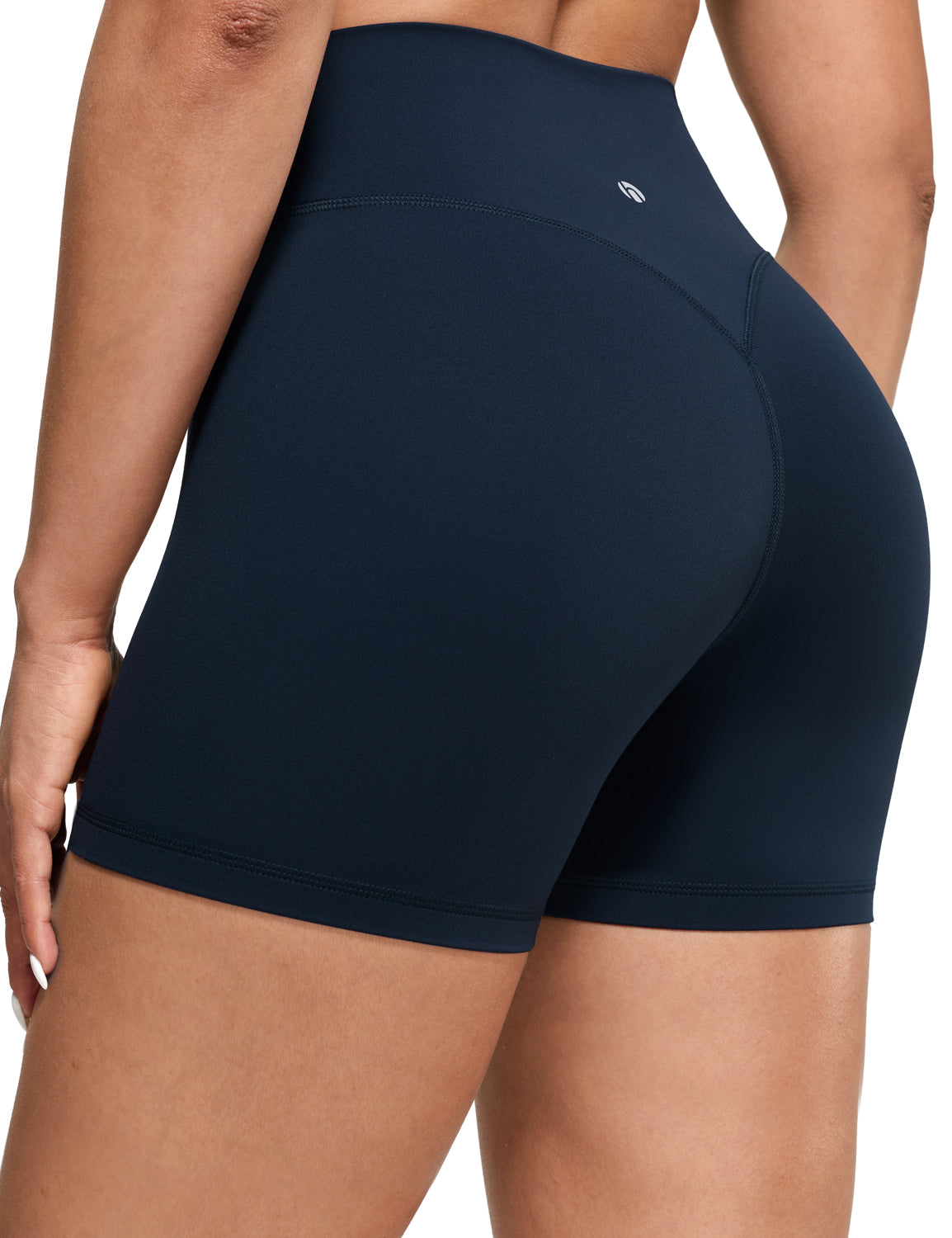 Bold V-Dip Back No Front Seam Athletic Shorts