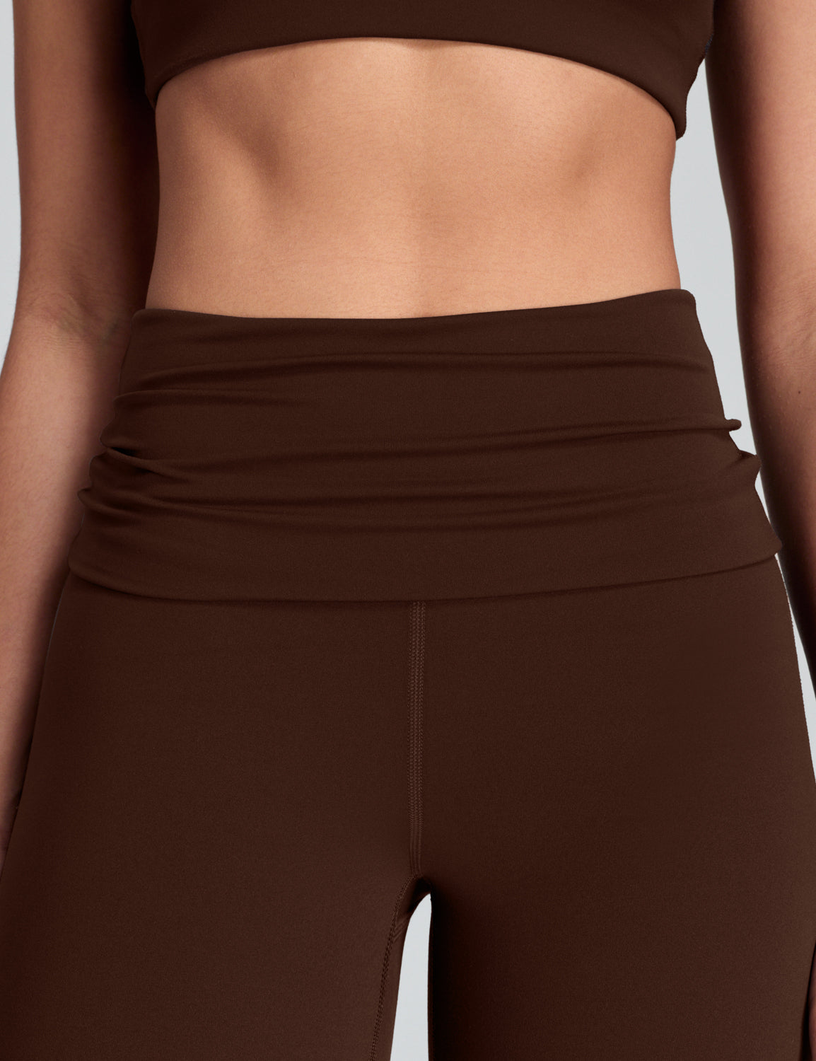Mellow Foldover-Waist Flared Leggings 29"