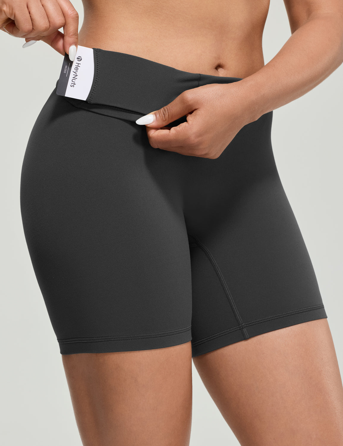 Bold V-Dip Back No Front Seam Athletic Shorts