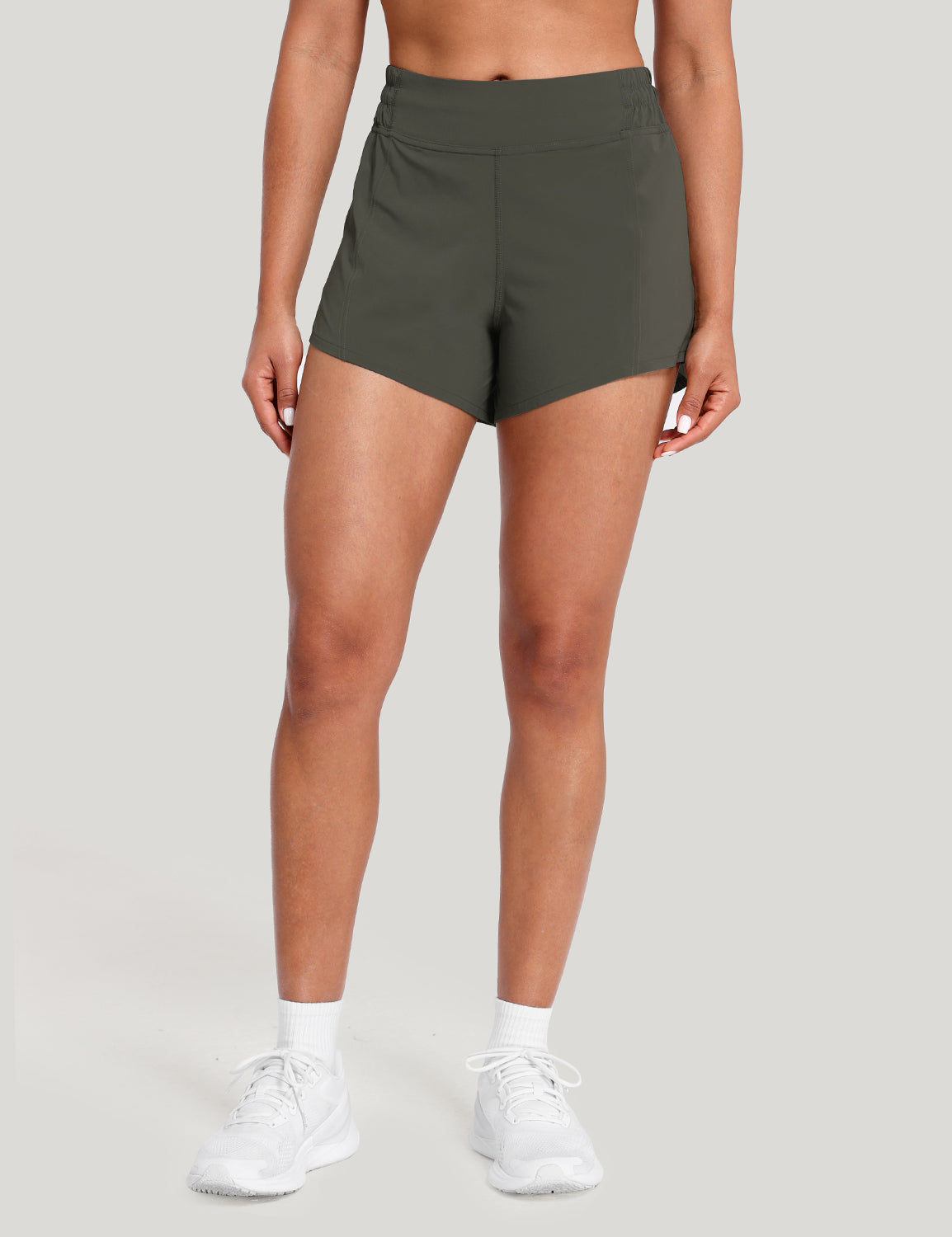 Running Shorts Grayish Green