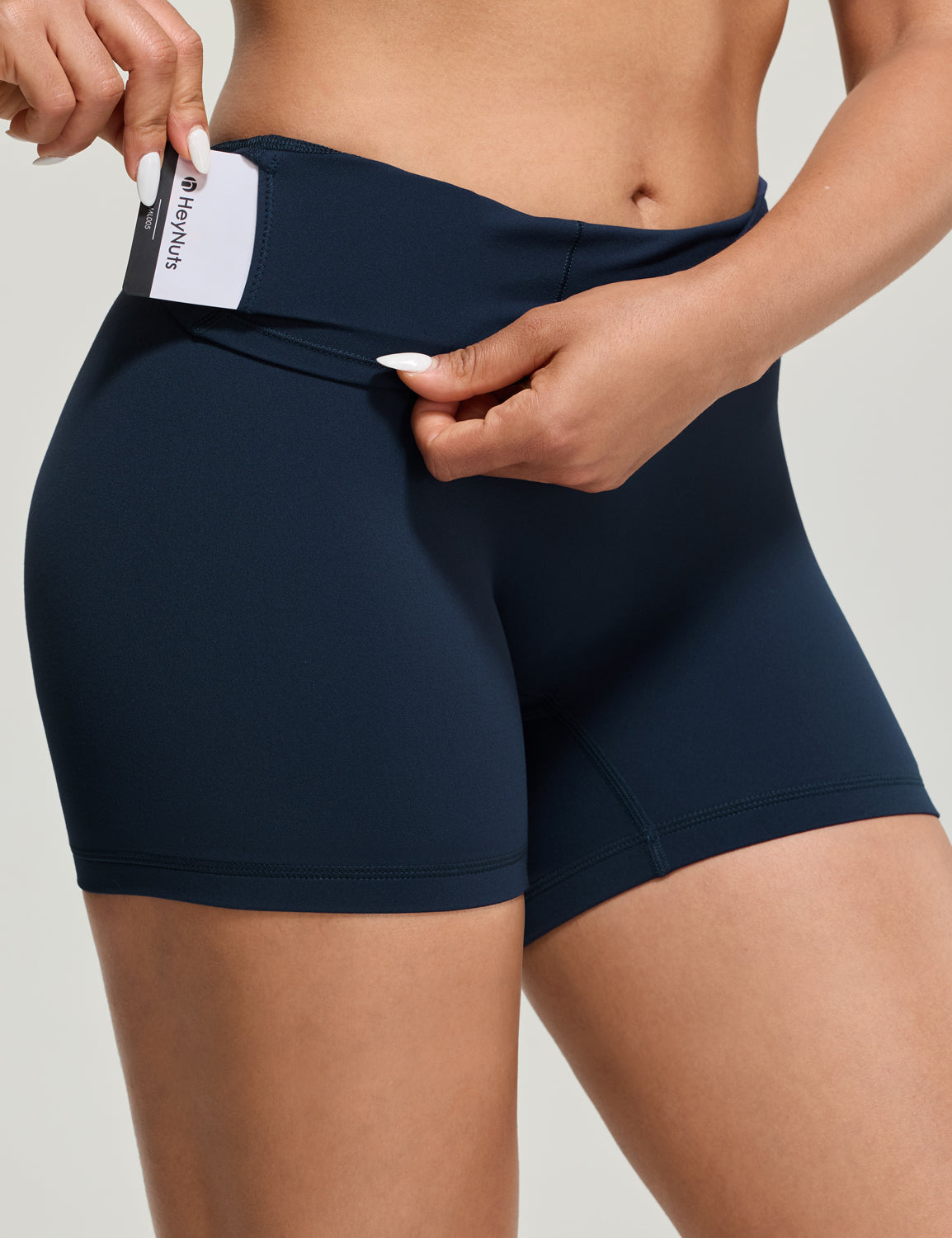 Bold V-Dip Back No Front Seam Athletic Shorts