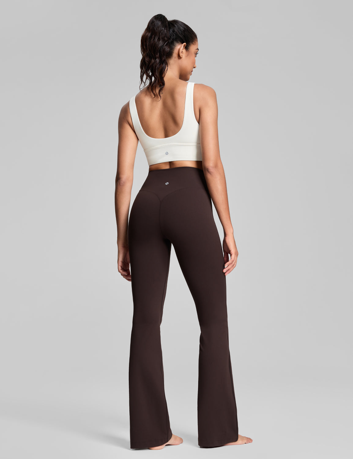 Harmony Flare Leggings No Front Seam Bold V-Dip Back
