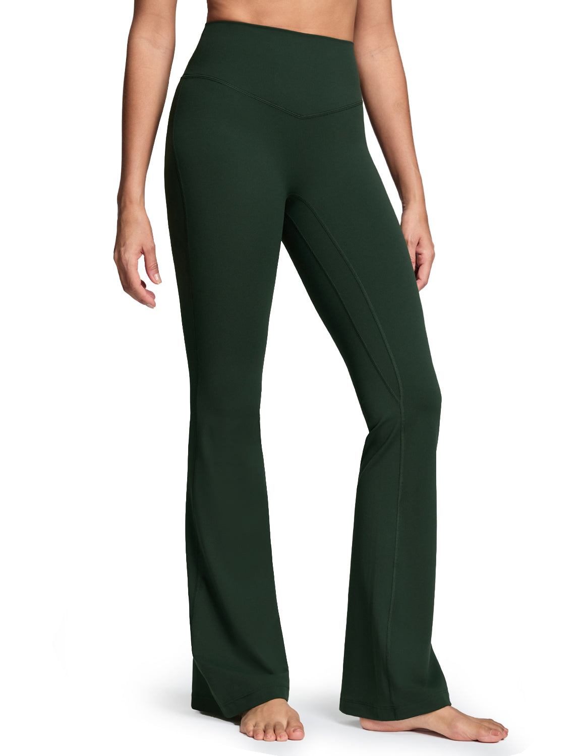 Harmony Flare Leggings No Front Seam Bold V-Dip Back