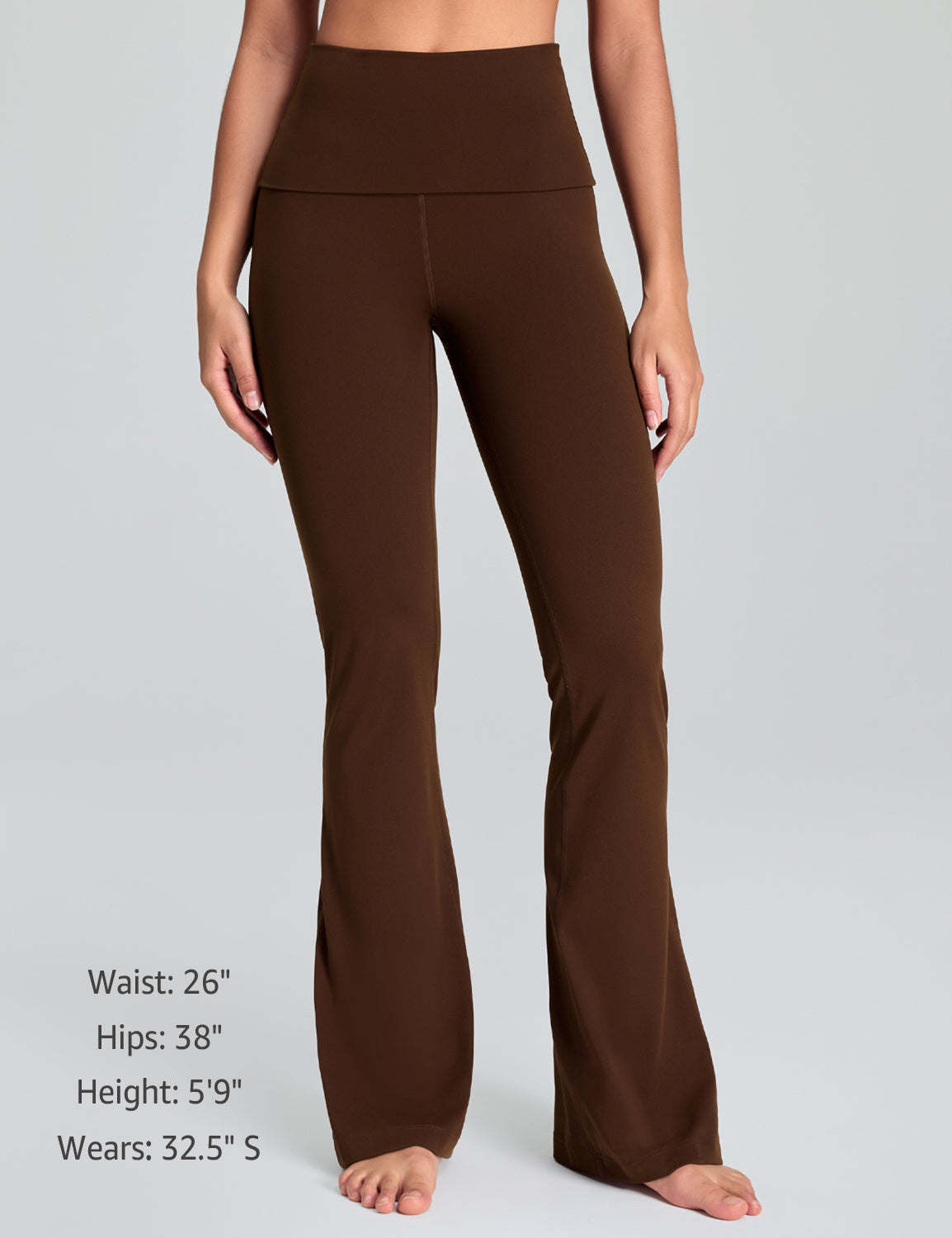 Mellow Foldover-Waist Flared Leggings 30.5"