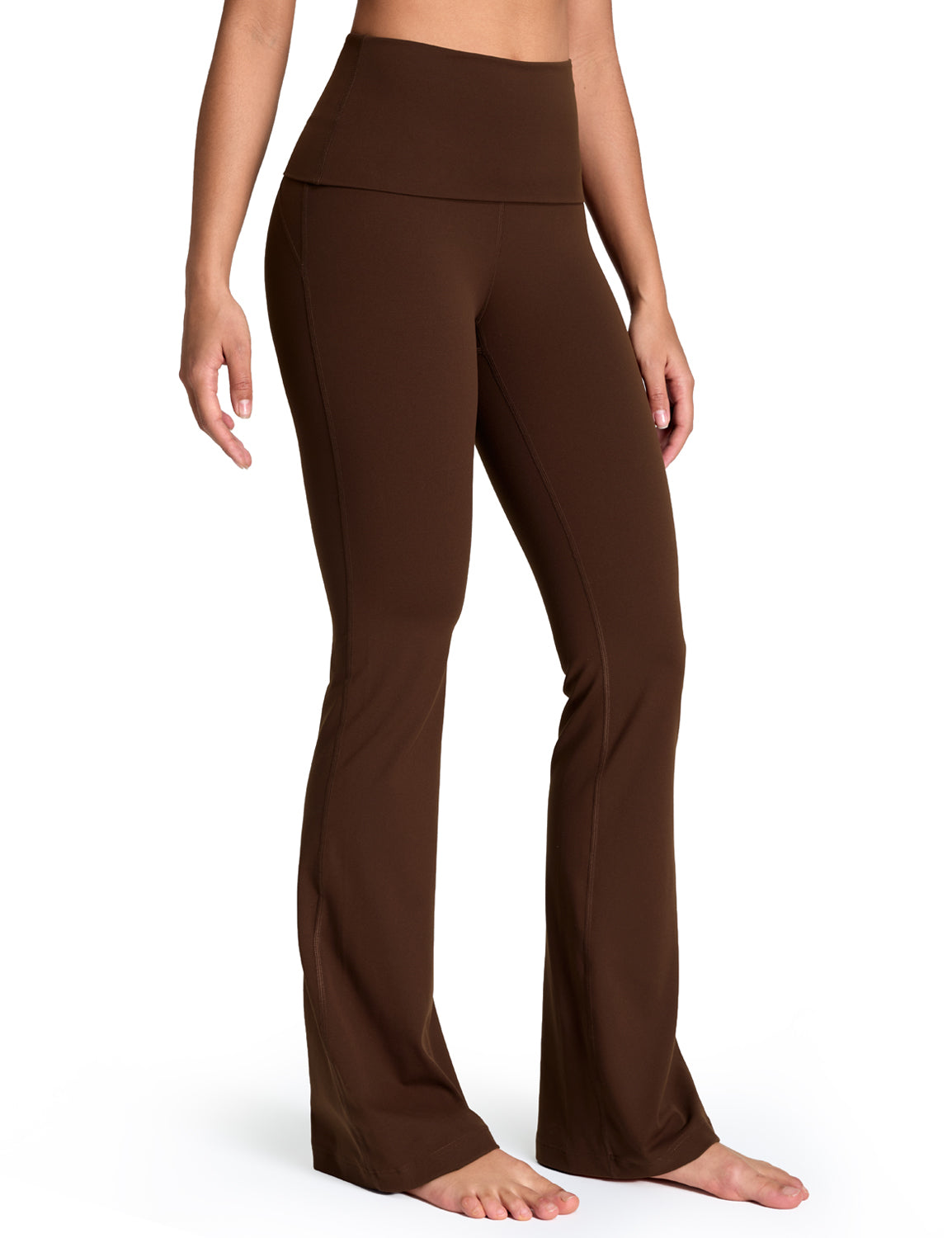 Mellow Foldover-Waist Flared Leggings 32.5"