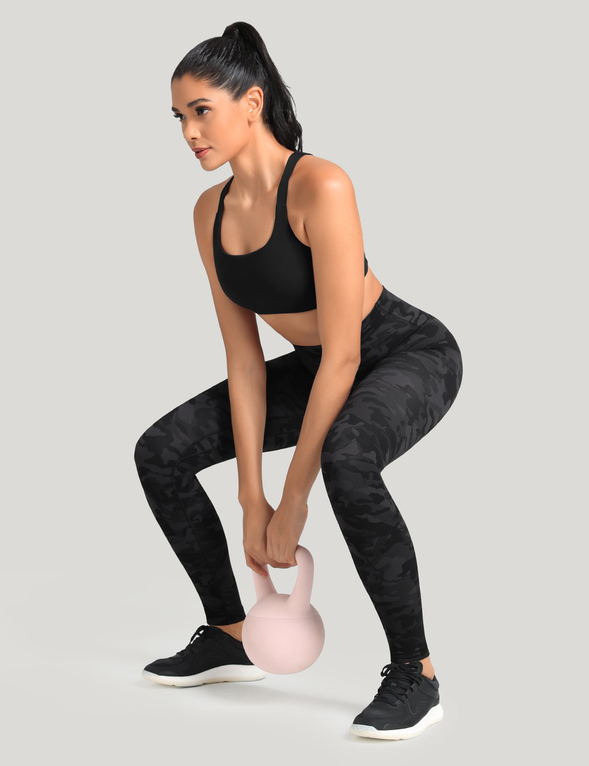 HeyNuts Workout Pro Full Length Yoga Leggings for Tall Women, Tummy Control Compression Athletic Yoga Pants 28''