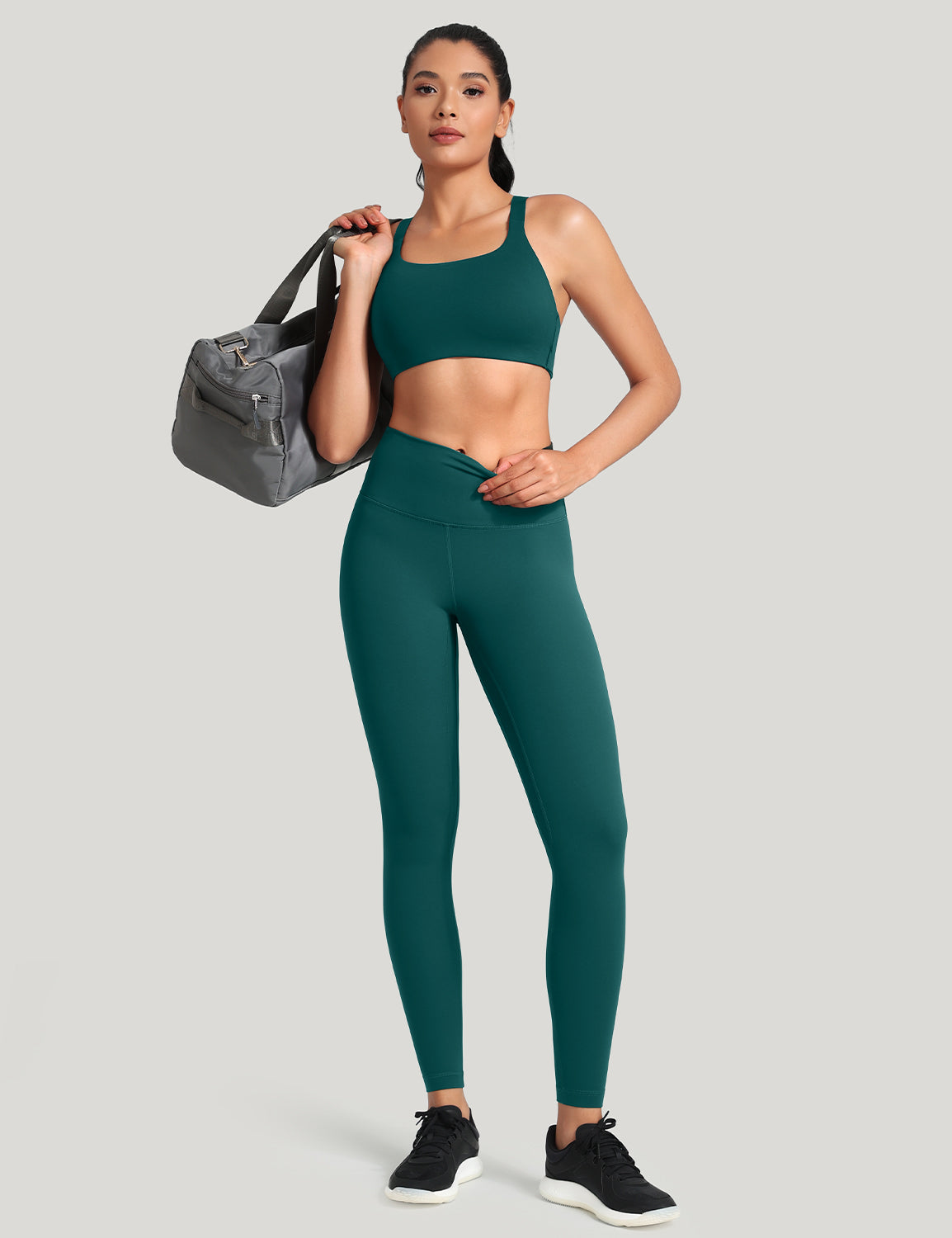 HeyNuts Workout Pro Full Length Yoga Leggings for Tall Women, Tummy Control Compression Athletic Yoga Pants 28''