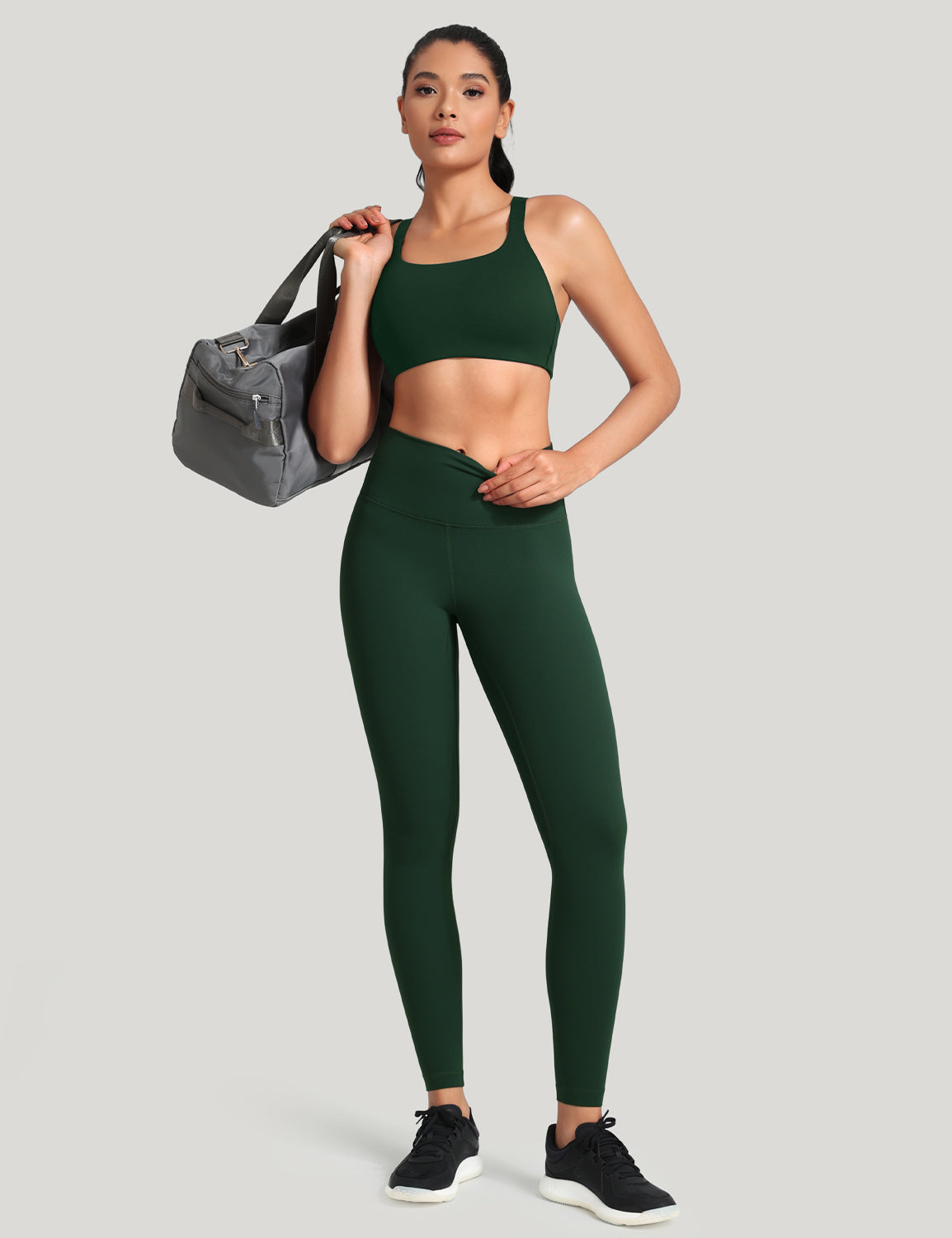 HeyNuts Workout Pro Full Length Yoga Leggings for Tall Women, Tummy Control Compression Athletic Yoga Pants 28''