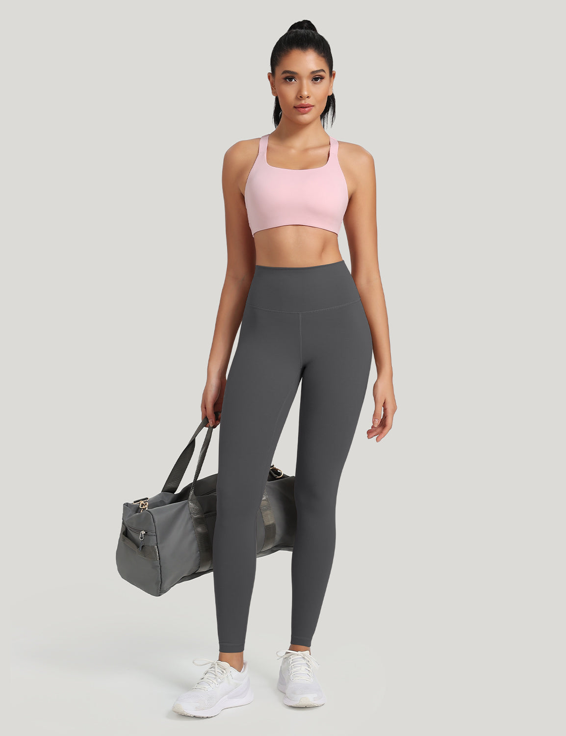 HeyNuts Workout Pro Full Length Yoga Leggings for Tall Women, Tummy Control Compression Athletic Yoga Pants 28''