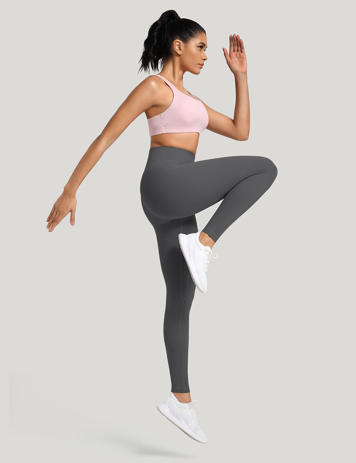 HeyNuts Workout Pro Full Length Yoga Leggings for Tall Women, Tummy Control Compression Athletic Yoga Pants 28''