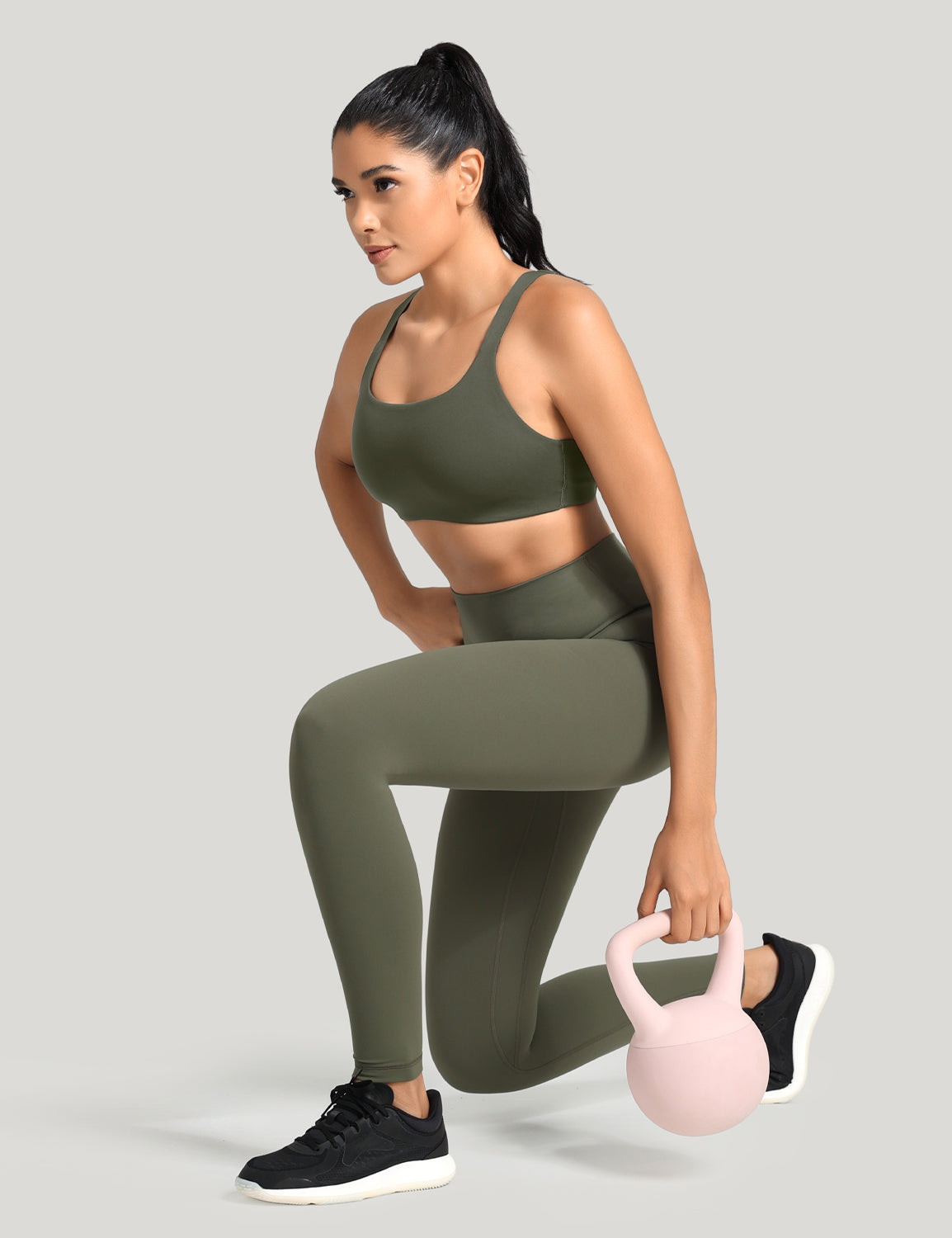 HeyNuts Workout Pro Full Length Yoga Leggings for Tall Women, Tummy Control Compression Athletic Yoga Pants 28''