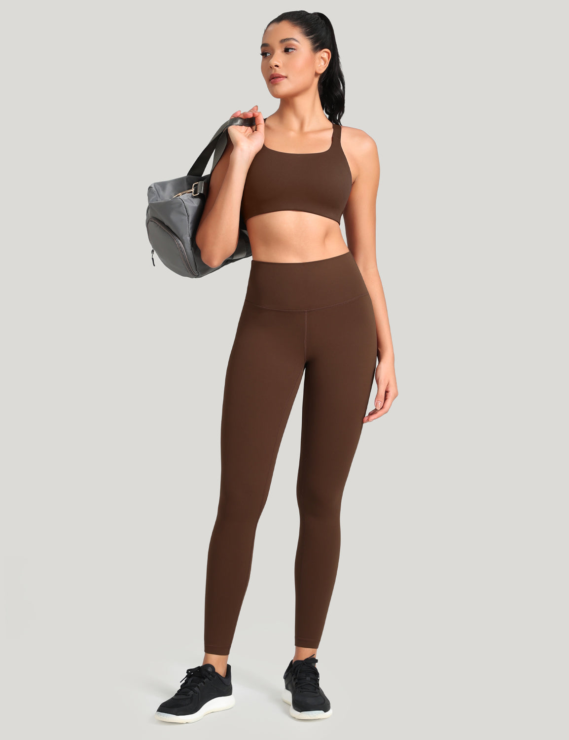 HeyNuts Workout Pro Full Length Yoga Leggings for Tall Women, Tummy Control Compression Athletic Yoga Pants 28''