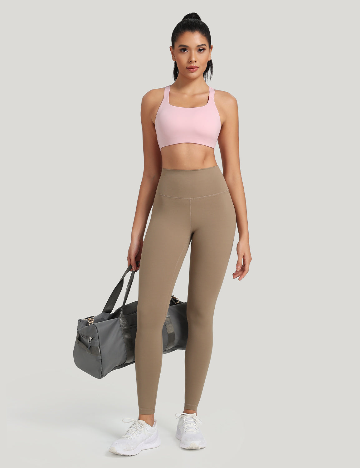 HeyNuts Workout Pro Full Length Yoga Leggings for Tall Women, Tummy Control Compression Athletic Yoga Pants 28''