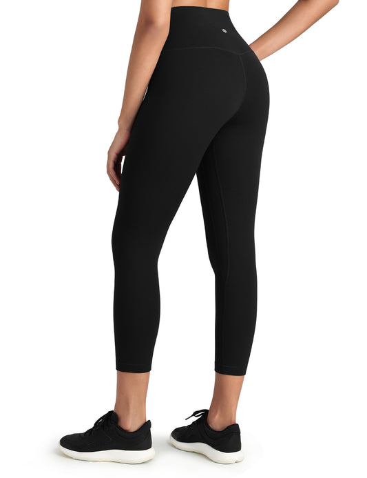 HeyNuts Workout Pro High Waisted Yoga Capris Leggings, Tummy Control Running Exercise Cropped Pant 21''