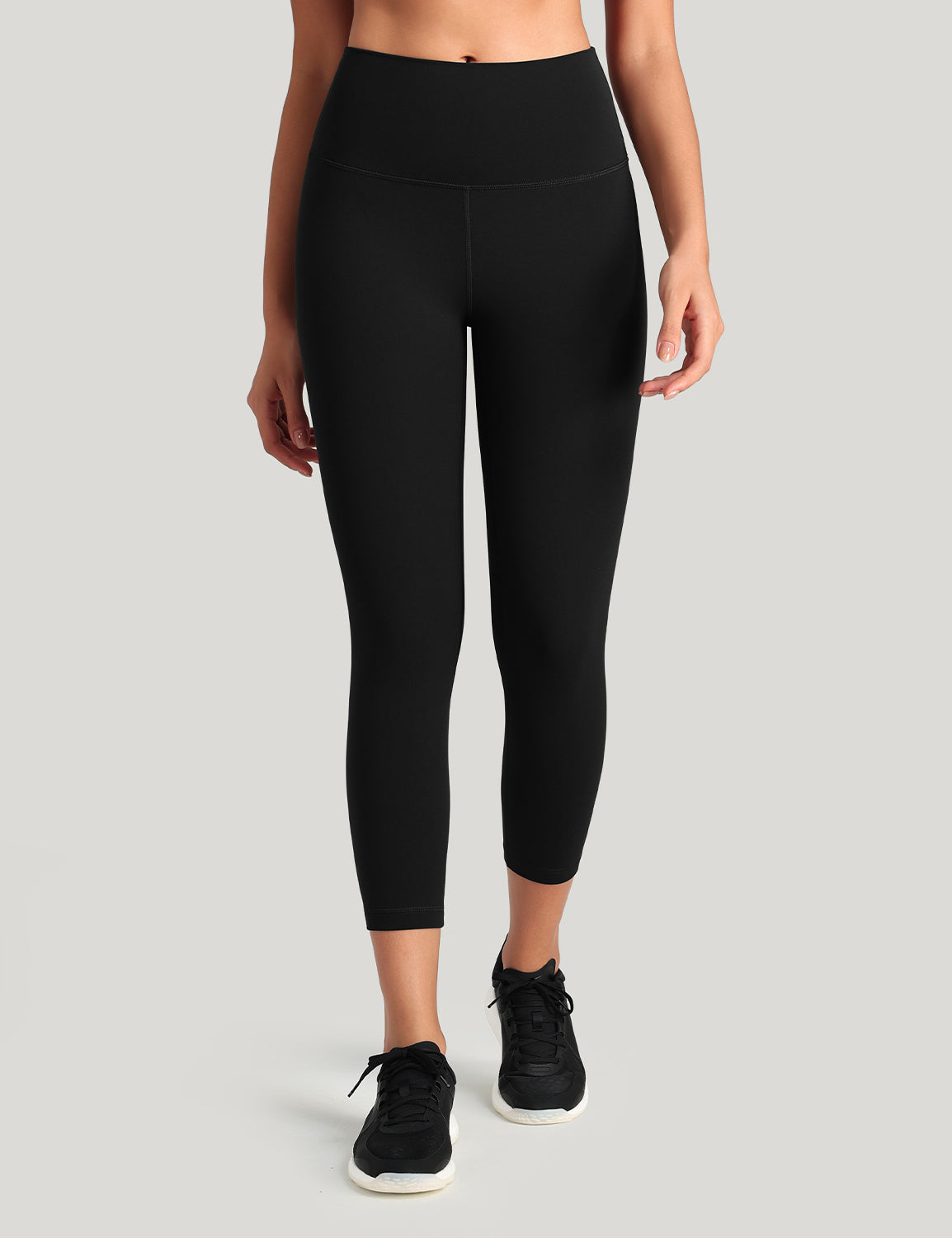HeyNuts Workout Pro High Waisted Yoga Capris Leggings, Tummy Control Running Exercise Cropped Pant 21''