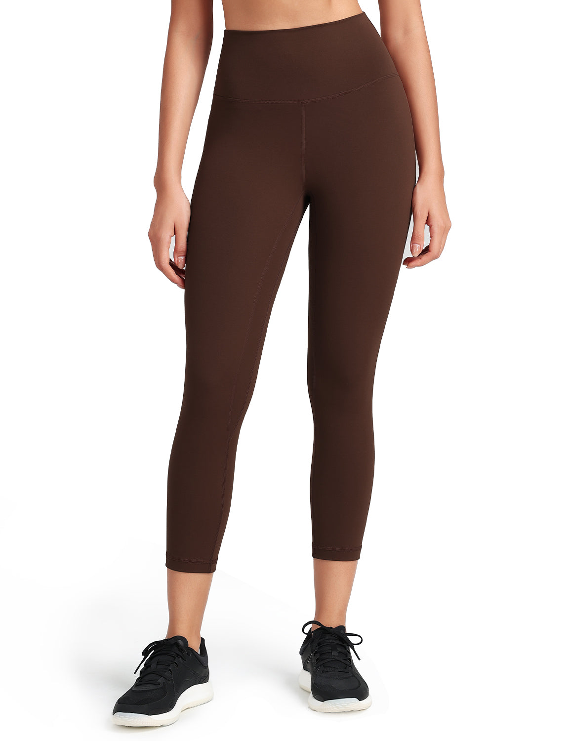 HeyNuts Workout Pro High Waisted Yoga Capris Leggings, Tummy Control Running Exercise Cropped Pant 21''