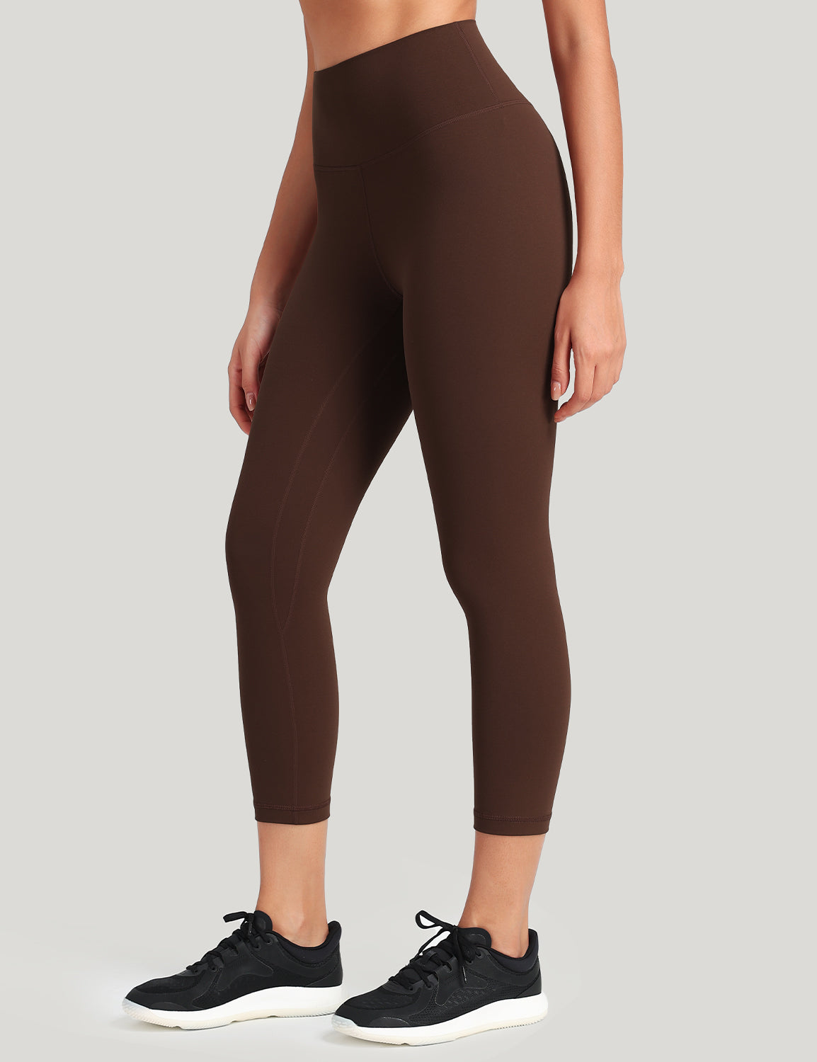 HeyNuts Workout Pro High Waisted Yoga Capris Leggings, Tummy Control Running Exercise Cropped Pant 21''