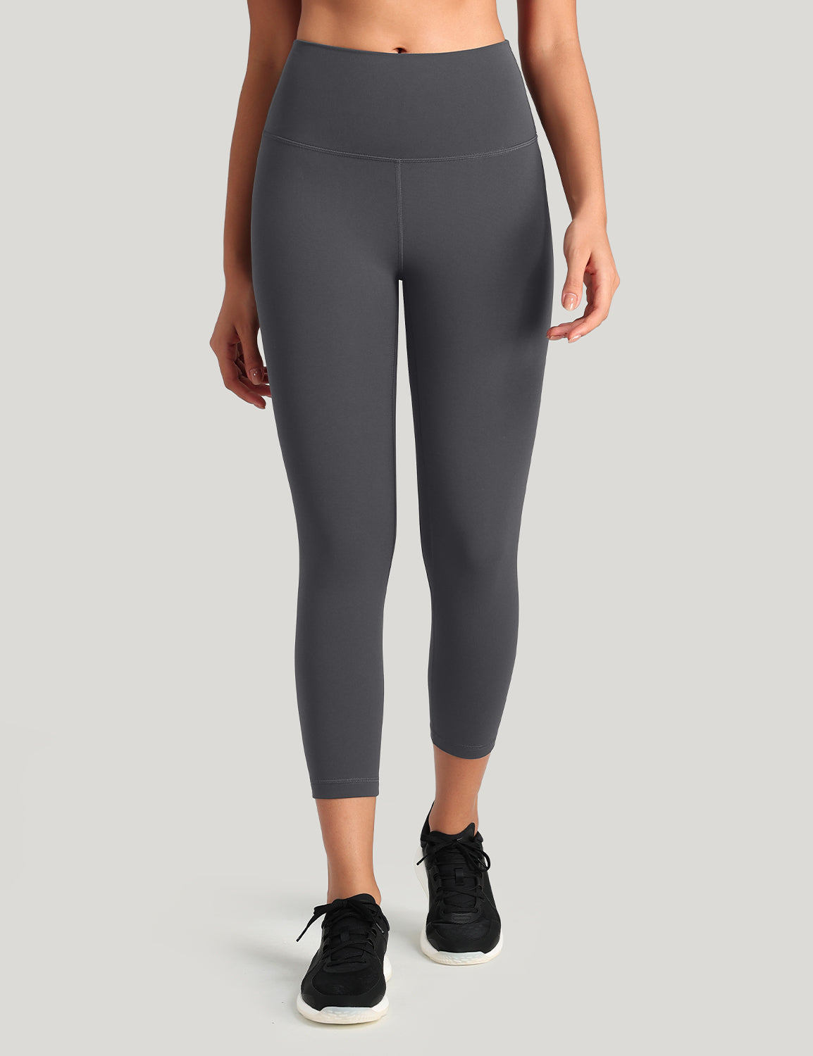 HeyNuts Workout Pro High Waisted Yoga Capris Leggings, Tummy Control Running Exercise Cropped Pant 21''