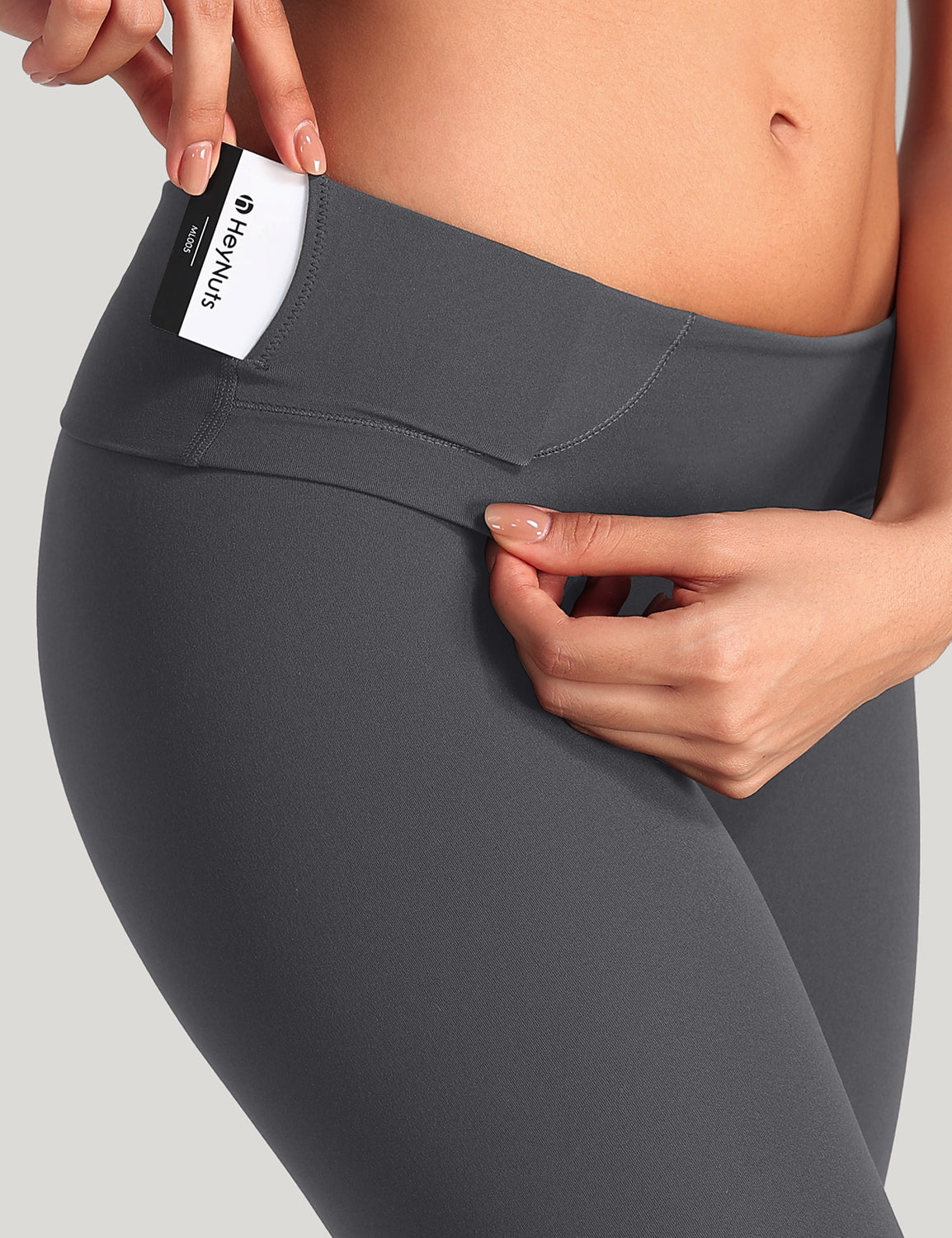HeyNuts Workout Pro High Waisted Yoga Capris Leggings, Tummy Control Running Exercise Cropped Pant 21''