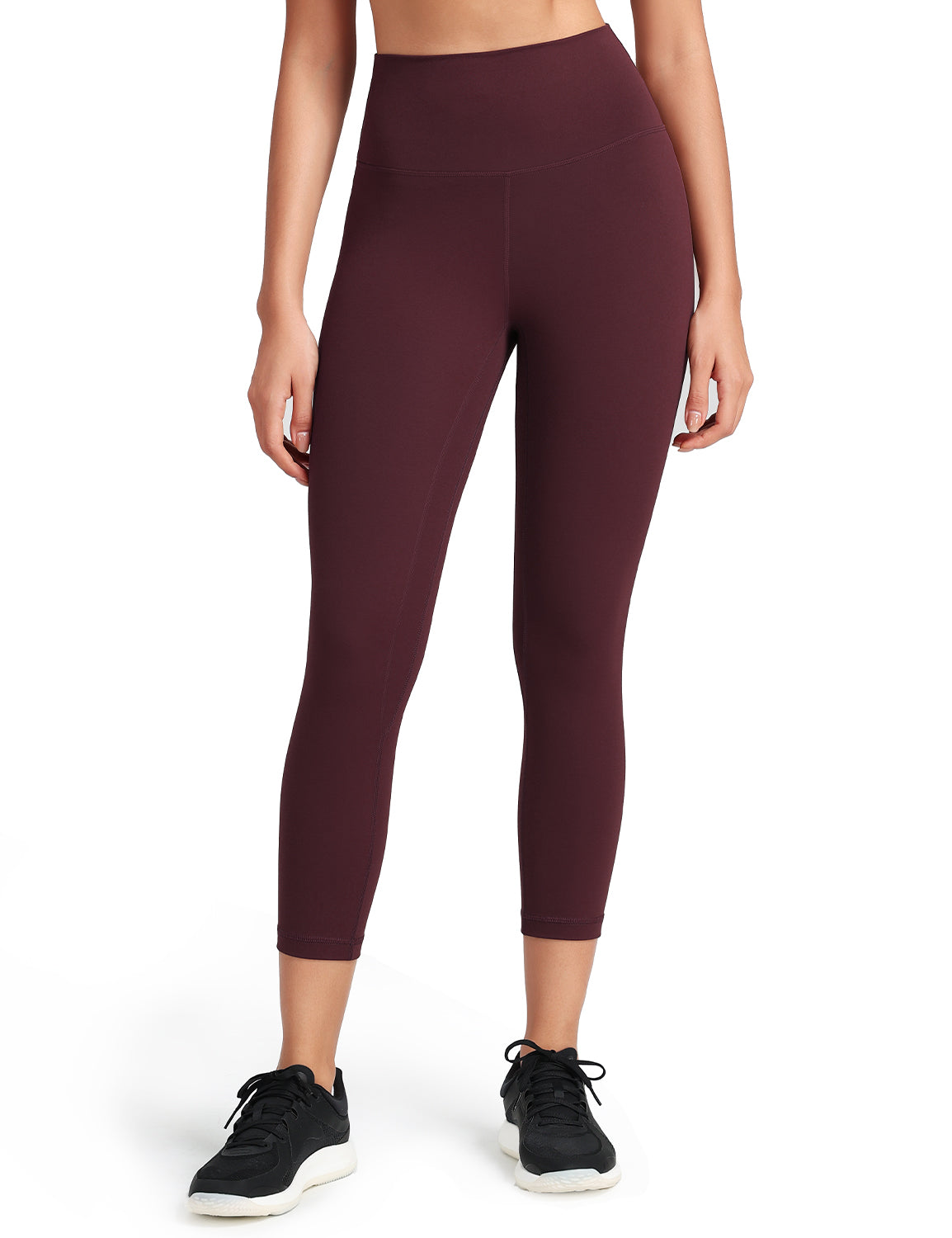 HeyNuts Workout Pro High Waisted Yoga Capris Leggings, Tummy Control Running Exercise Cropped Pant 21''