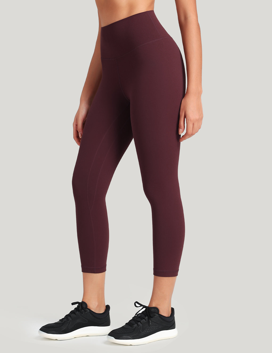 HeyNuts Workout Pro High Waisted Yoga Capris Leggings, Tummy Control Running Exercise Cropped Pant 21''