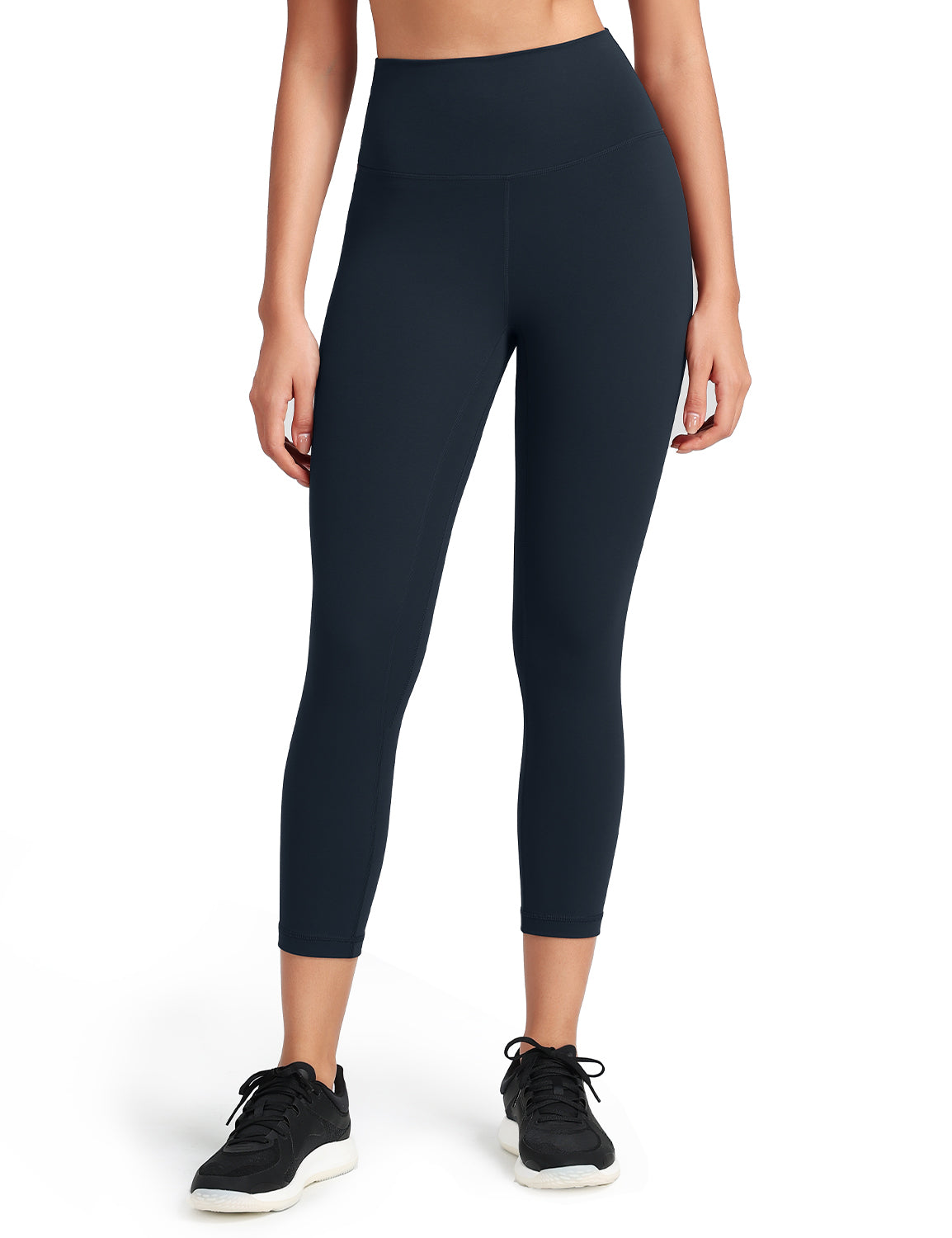HeyNuts Workout Pro High Waisted Yoga Capris Leggings, Tummy Control Running Exercise Cropped Pant 21''