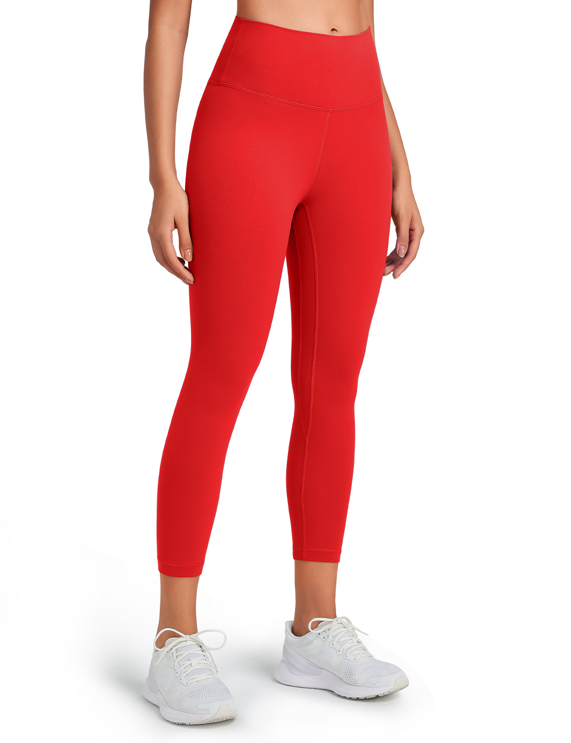HeyNuts Workout Pro High Waisted Yoga Capris Leggings, Tummy Control Running Exercise Cropped Pant 21''