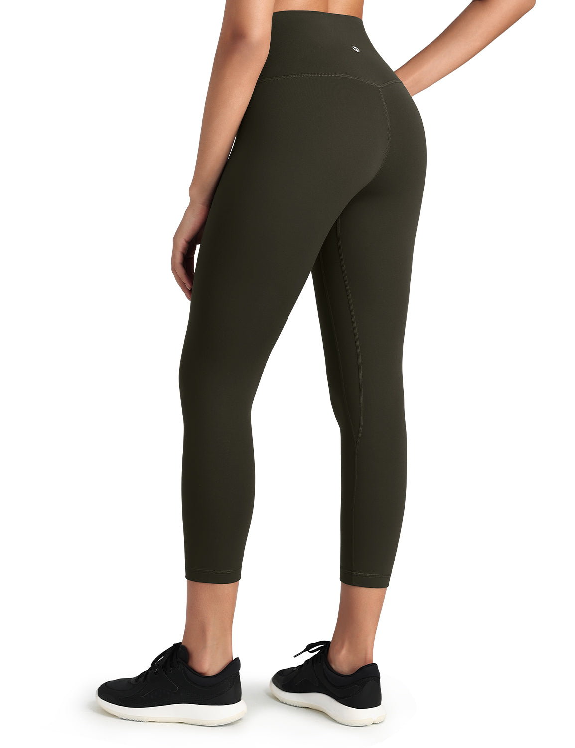 HeyNuts Workout Pro High Waisted Yoga Capris Leggings, Tummy Control Running Exercise Cropped Pant 21''