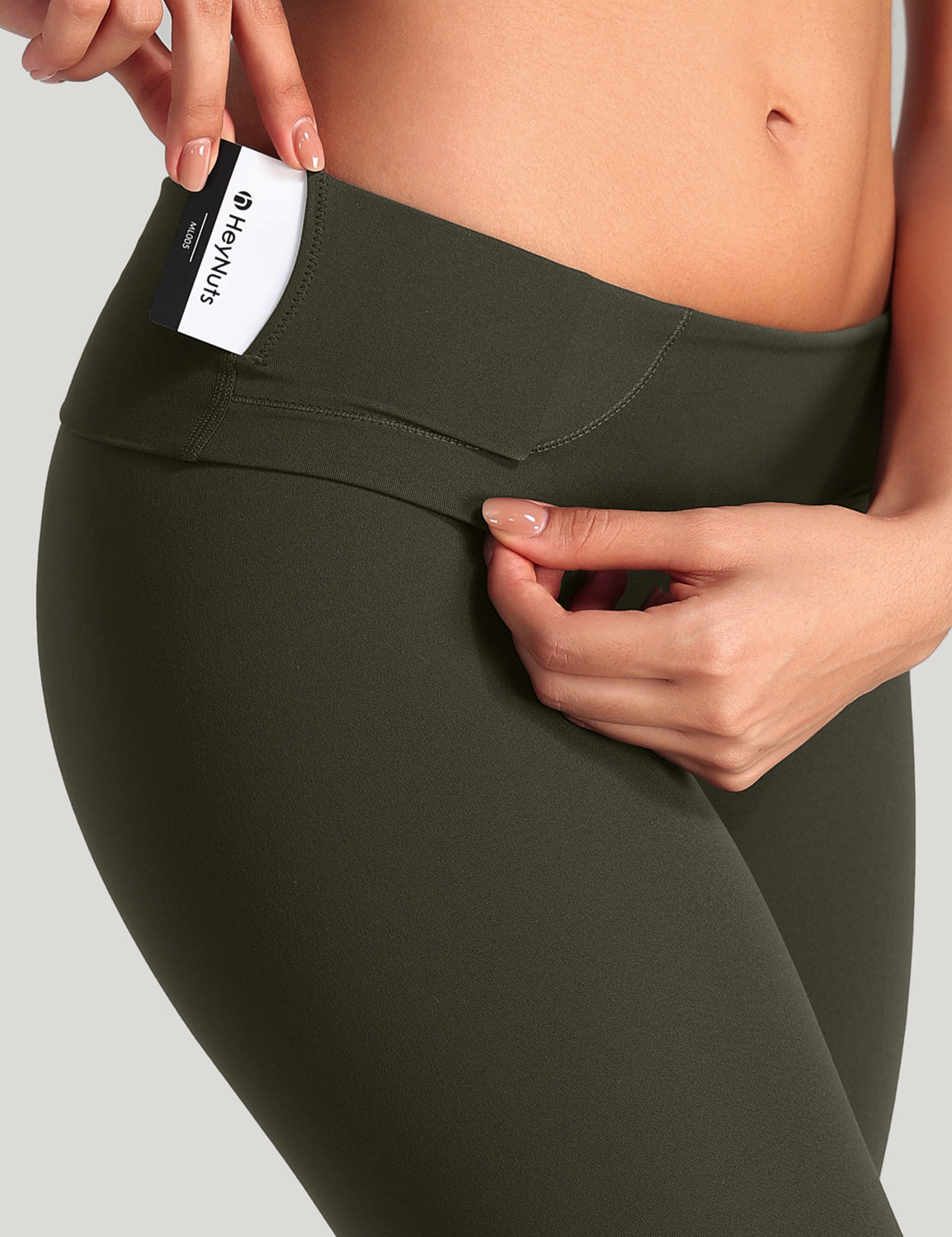 HeyNuts Workout Pro High Waisted Yoga Capris Leggings, Tummy Control Running Exercise Cropped Pant 21''