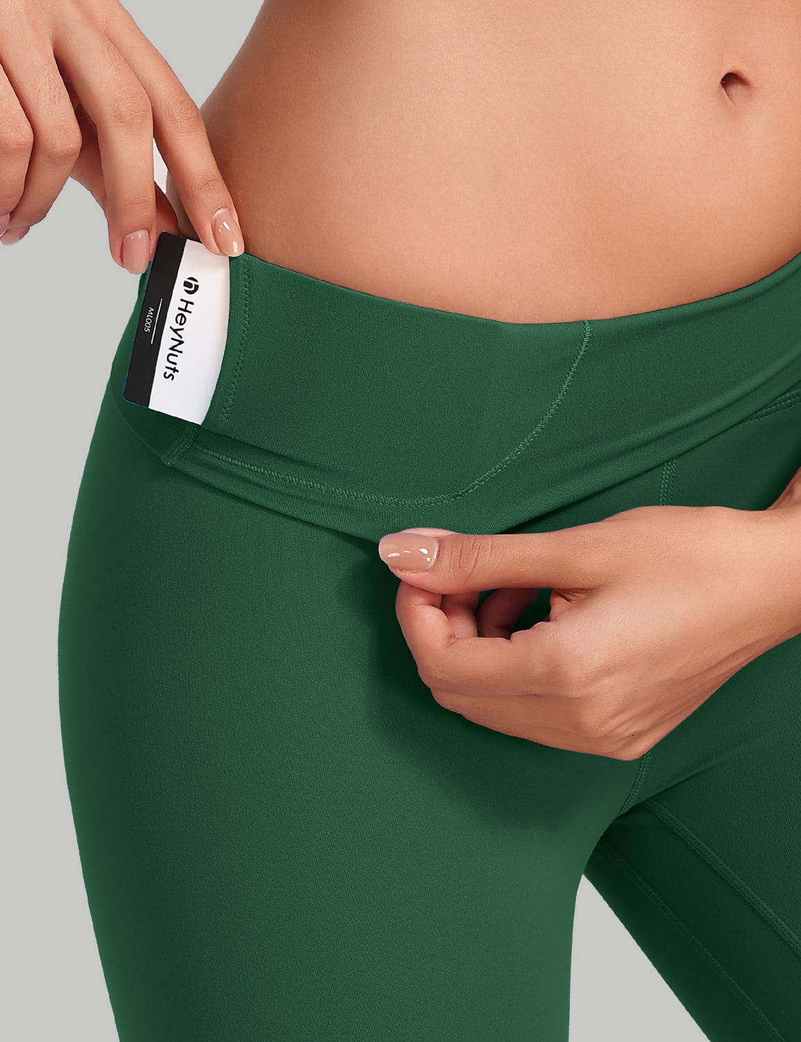 HeyNuts Workout Pro High Waisted Yoga Capris Leggings, Tummy Control Running Exercise Cropped Pant 21''