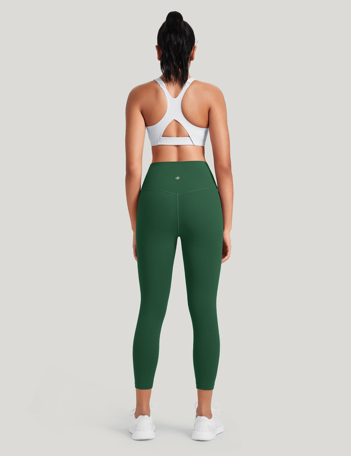 HeyNuts Workout Pro High Waisted Yoga Capris Leggings, Tummy Control Running Exercise Cropped Pant 21''