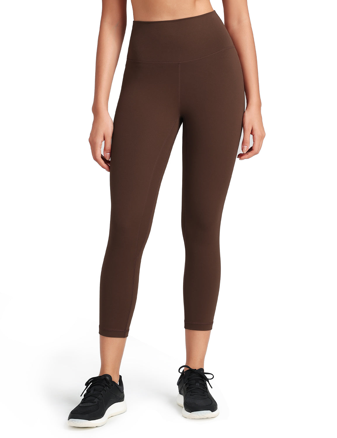 HeyNuts Workout Pro High Waisted Yoga Capris Leggings, Tummy Control Running Exercise Cropped Pant 21''