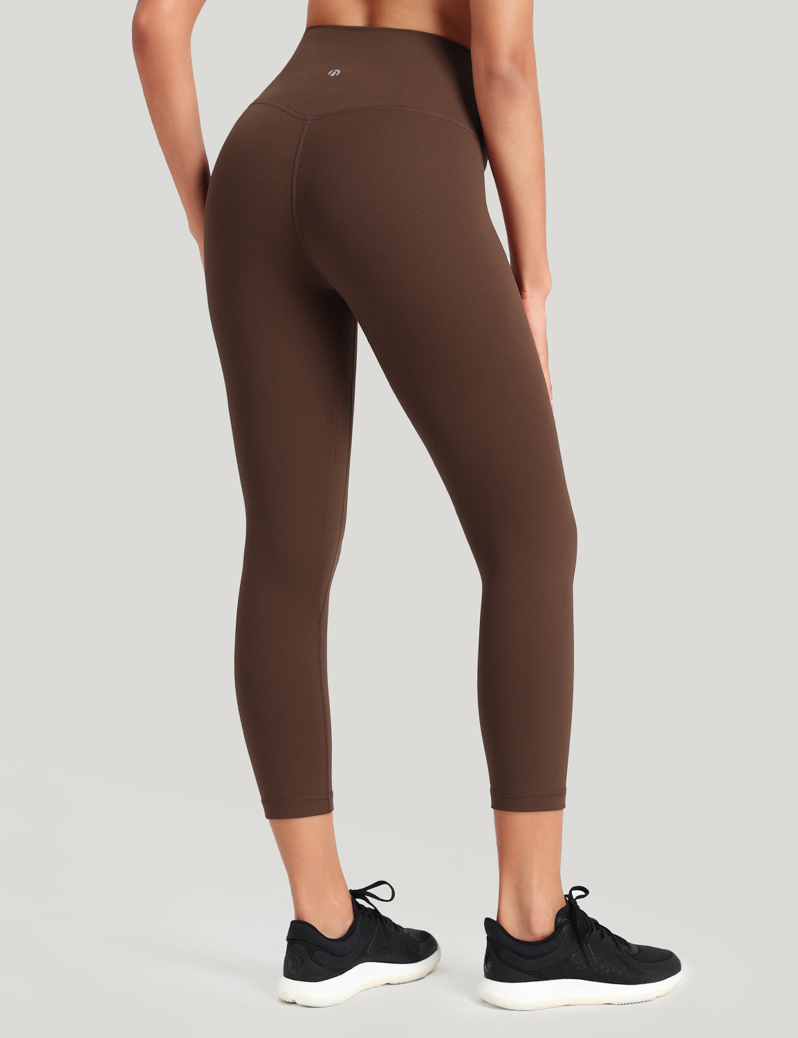 HeyNuts Workout Pro High Waisted Yoga Capris Leggings, Tummy Control Running Exercise Cropped Pant 21''