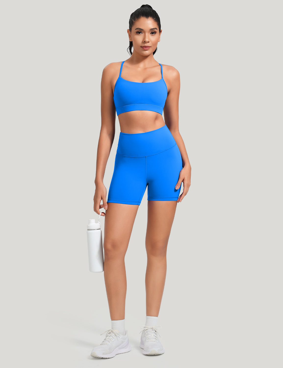 HeyNuts Workout Pro Biker Short for Women, High Waisted Tummy Control Fitness Running Yoga Gym shorts 4''