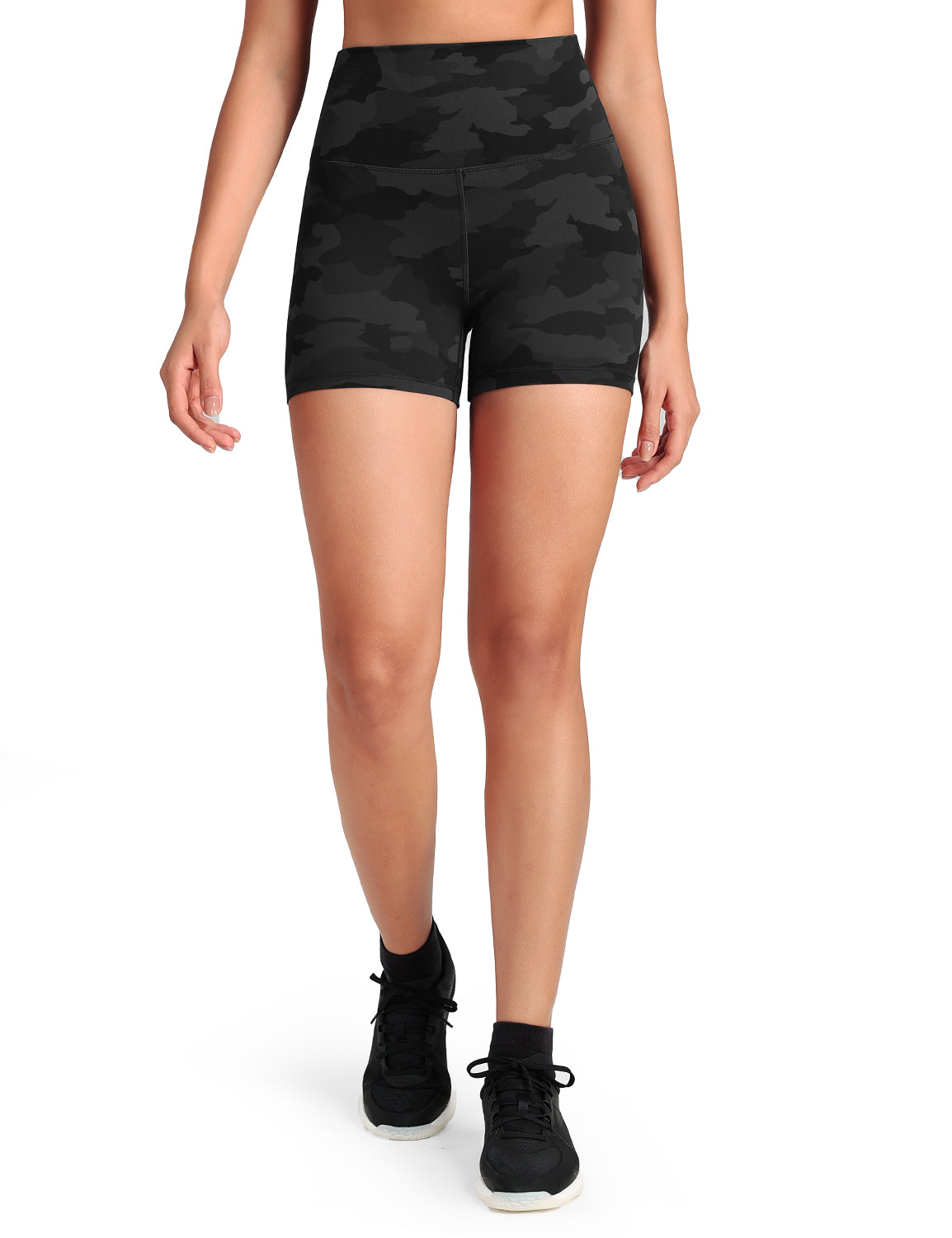 HeyNuts Workout Pro Biker Short for Women, High Waisted Tummy Control Fitness Running Yoga Gym shorts 4''