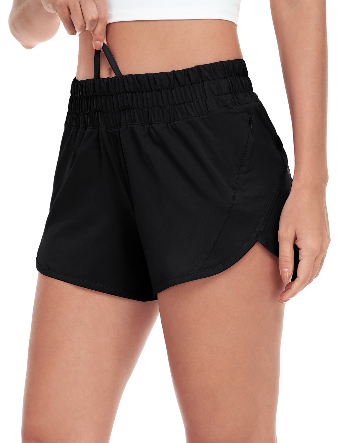  HeyNuts My Pace Running Shorts for Women, Mid Waisted