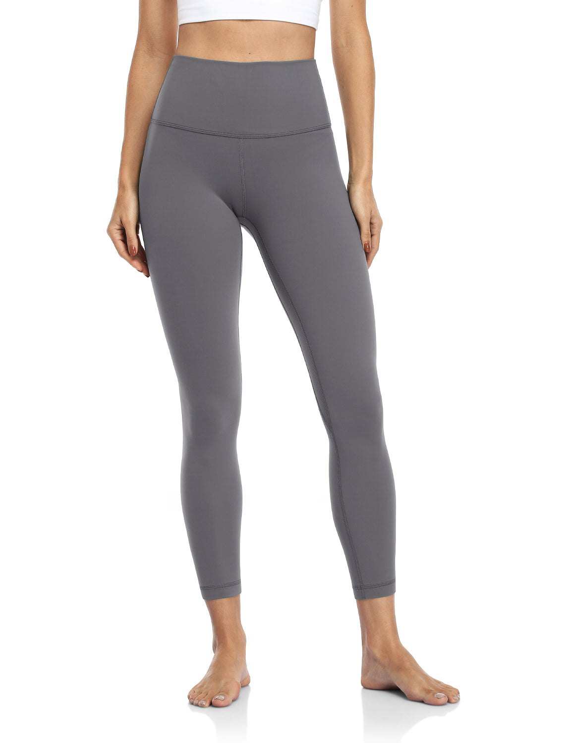 HeyNuts Essential 7/8 Leggings High Waisted Yoga Pants for Women, Soft  Workout Pants Compression Leggings with Inner Pockets Cassis_25'' S(4/6) :  Buy Online at Best Price in KSA - Souq is now