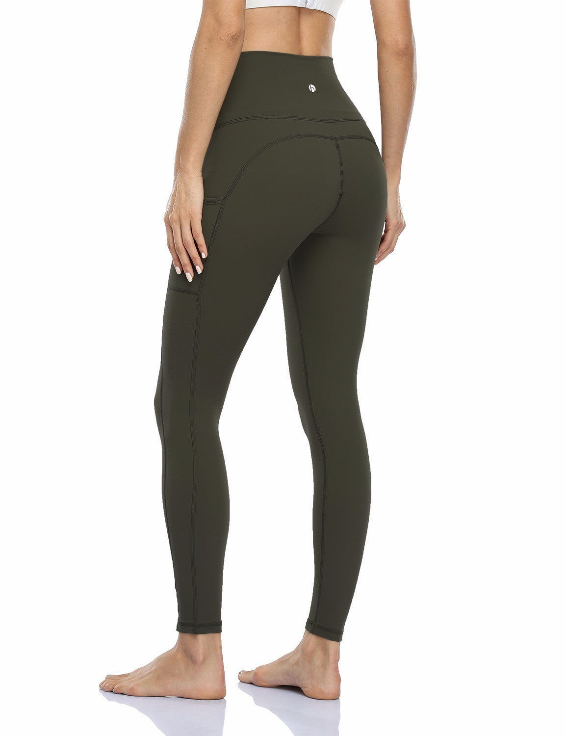 HeyNuts Essential 7/8 Leggings High Waisted Yoga Pants for Women, Soft  Workout Pants Compression Leggings with Inner Pockets Graphite Grey_25''  XL(14) : Buy Online at Best Price in KSA - Souq is