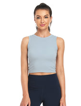Load image into Gallery viewer, Yoga Tank Tops Denim Blue
