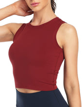 Load image into Gallery viewer, Yoga Tank Tops Garnet Red
