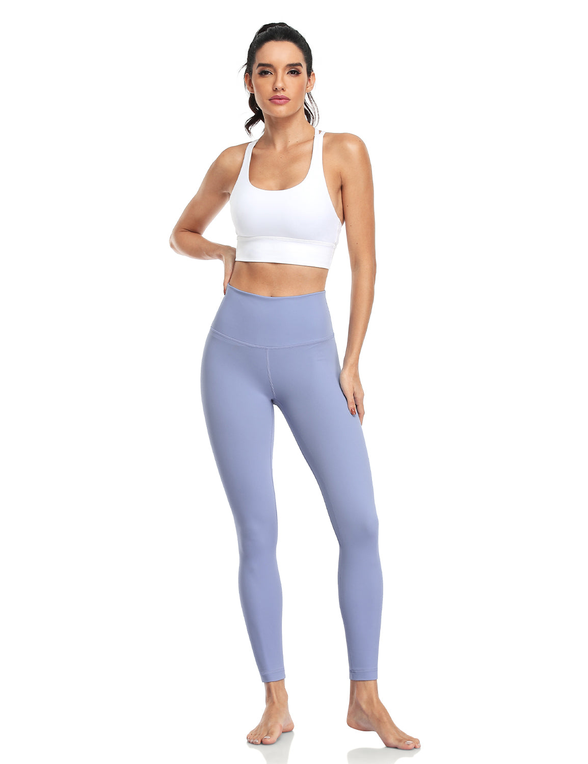HeyNuts Essential High Waisted Yoga Leggings For Tall Women, Buttery Soft  Full Length Workout Pants 28 Sapphire Blue M