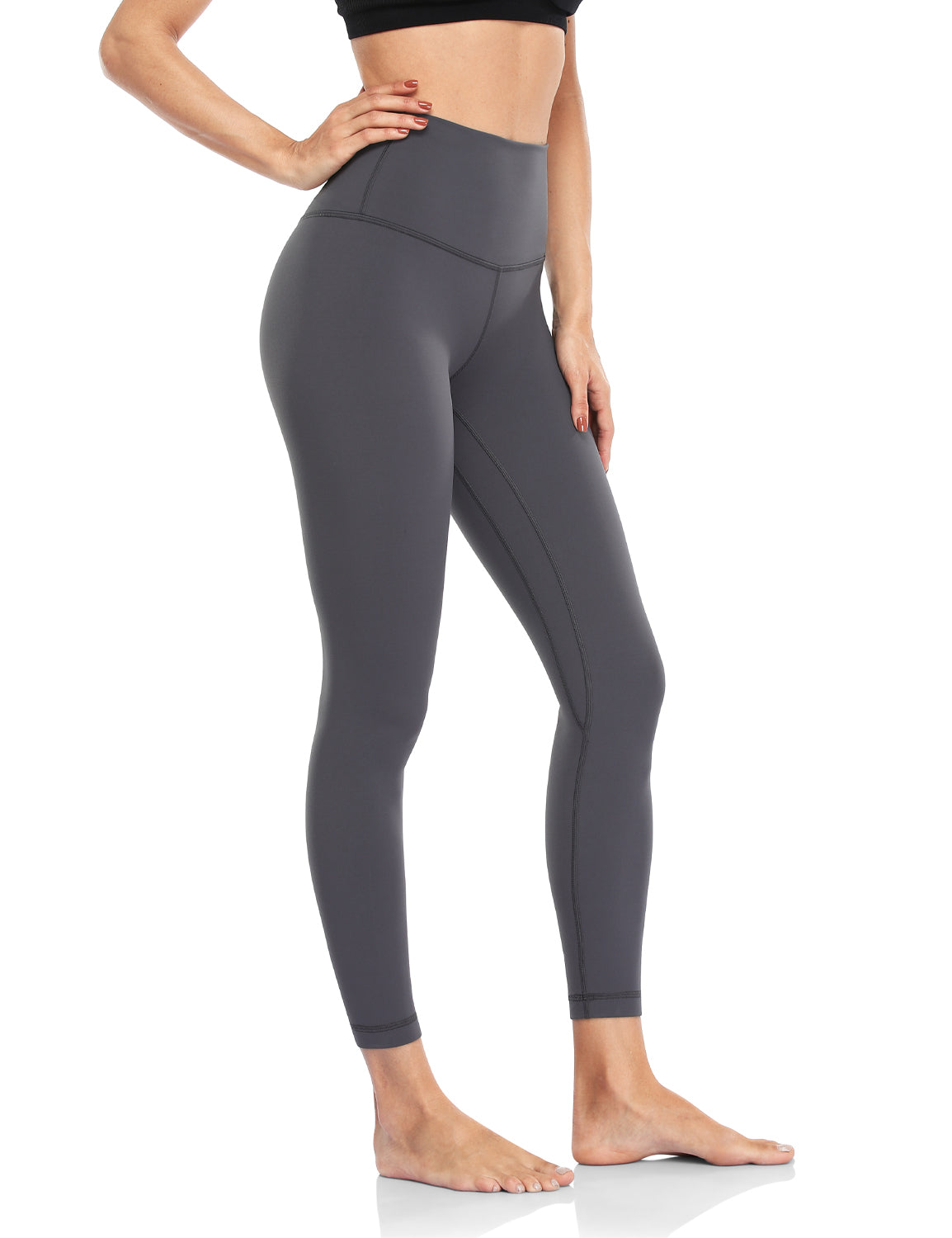 HeyNuts Essential 7/8 Leggings with Side Pockets for Women, High Waisted  Compression Workout Yoga Pants 25'', Vintage Plum_25” Ⅱ, L : Buy Online at  Best Price in KSA - Souq is now